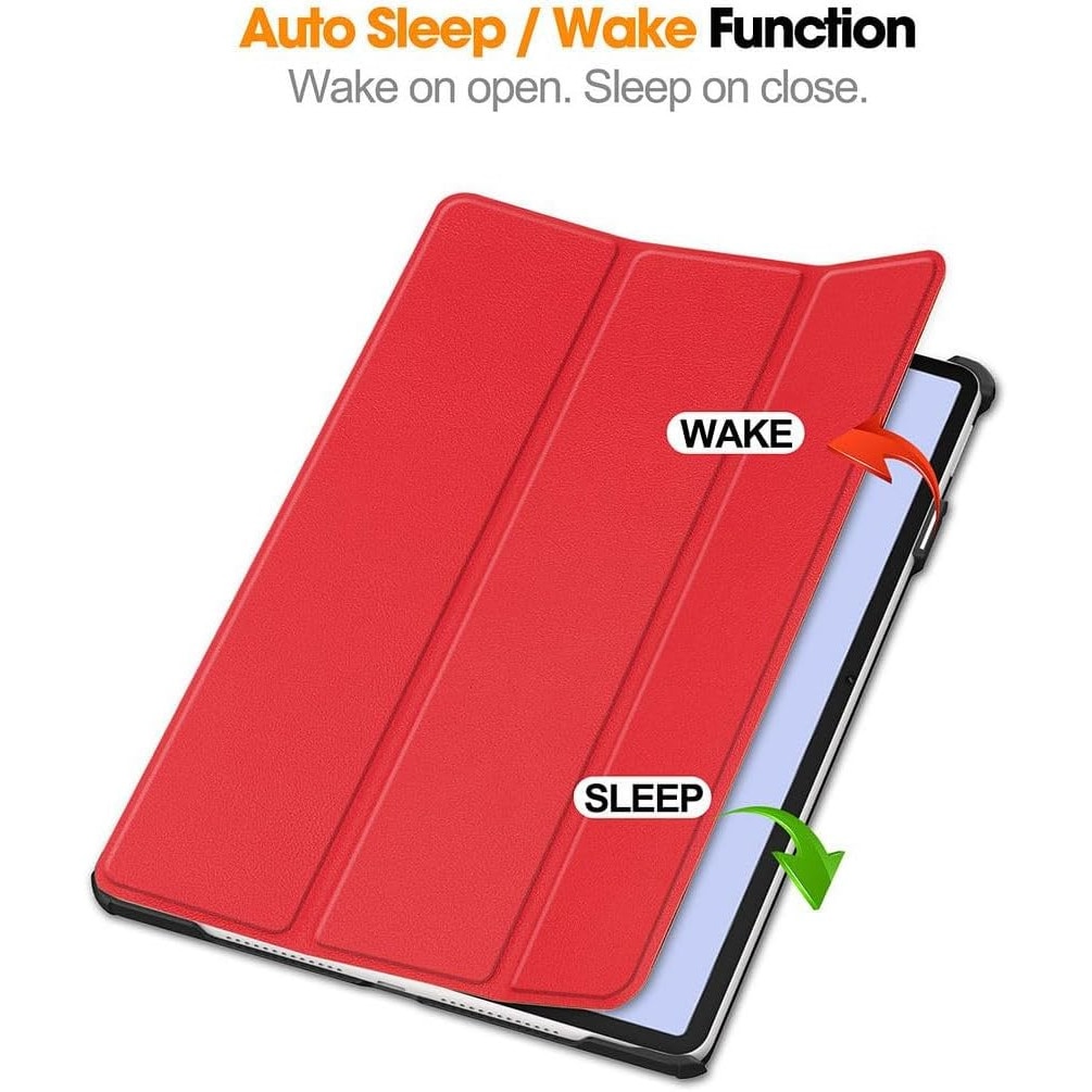 Husa tableta Omelivon, pentru Huawei Matepad 11.5S 2024, rosu, functie sleep/wake, tip stand