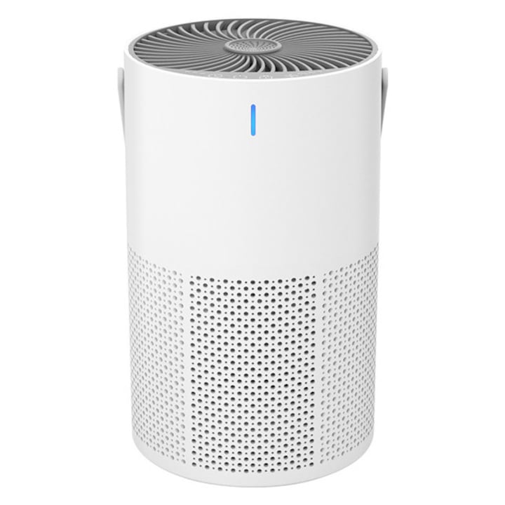 Пречистватели за въздух за домашен прах, дим, косми от домашни любимци, До 40м², H13 True HEPA въздушен филтър с таймер, Режим на заспиване, Без озон, 25dB тих пречиствател за въздух за спалня, офис, Бял