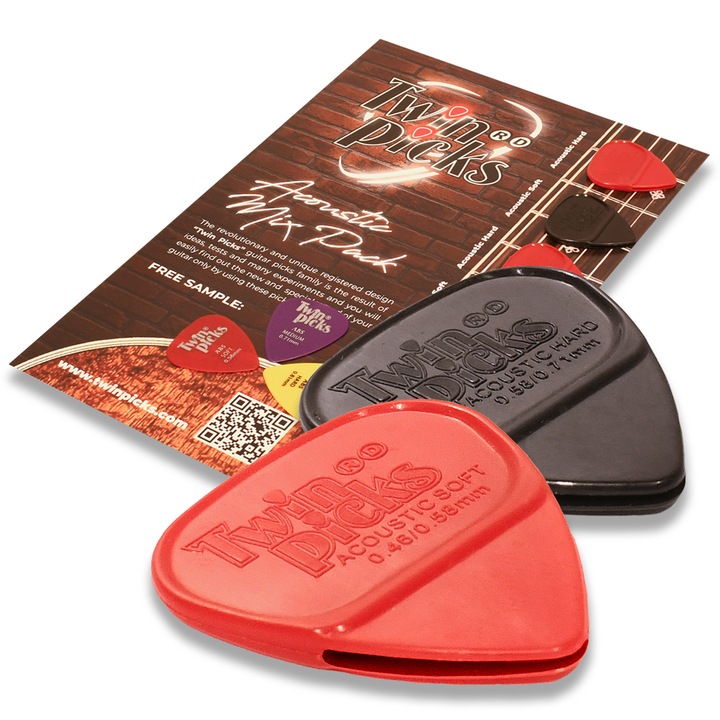 Twin Picks dupla gitárpengetők – (4+3) Acoustic Mix csomag – Sokoldalúság és kifejező hangzás