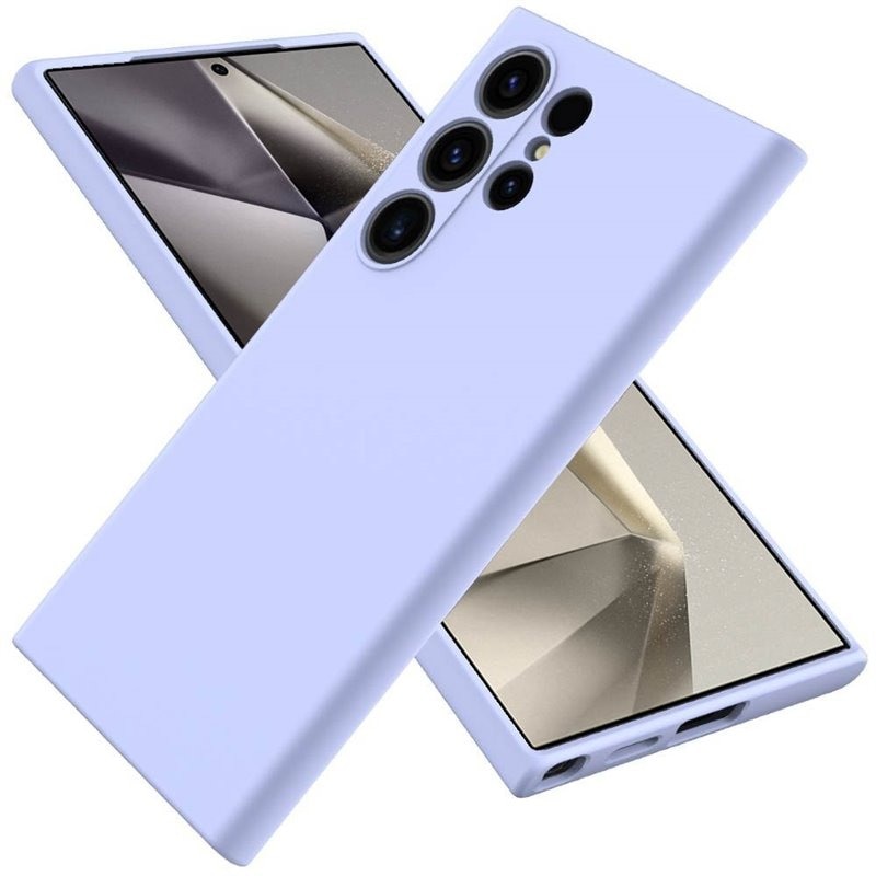Husa pentru Samsung Galaxy S25 Ultra Daden® Silicon SoftFlex, Ultra Slim, Protectie sporita, Interior de microfibra, Mov deschis