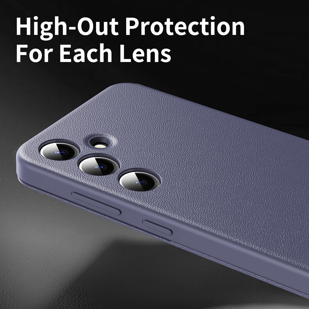 Husă telefon Techsuit SmartView pentru Samsung Galaxy A55 5G, piele ecologică, policarbonat, mov