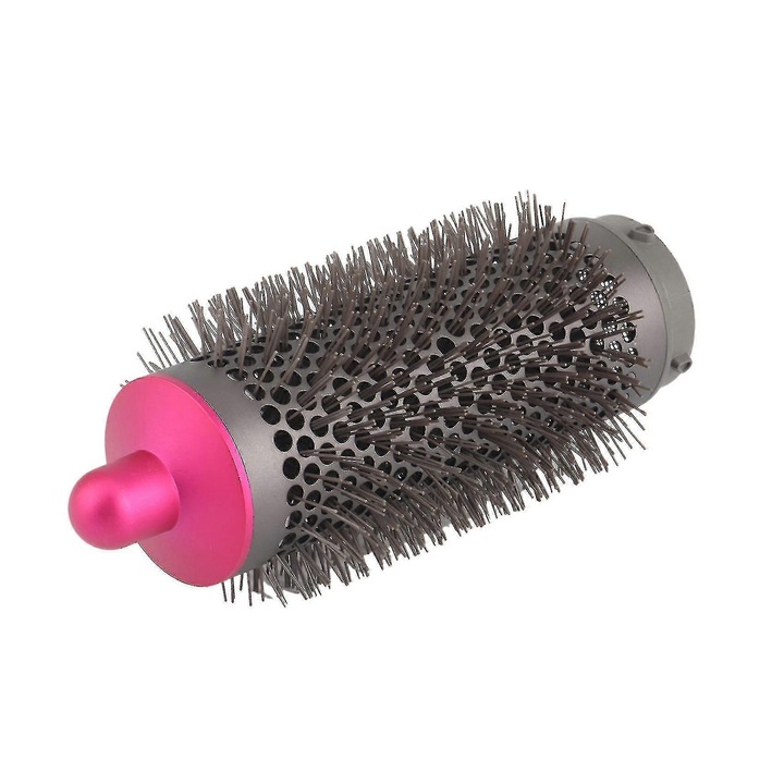 Perie rotunda volumizanta, compatibila cu Dyson Airwrap, gri