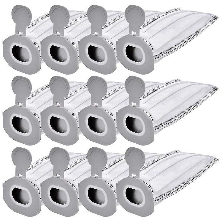 Pachet de 12 saci de aspirator pentru Kobold VK7 FP7, microplush, inchidere cu clapeta