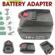 Адаптер за батерии Makita 18V към инструменти Bosch 18V, огнеупорен материал, черен, компактен