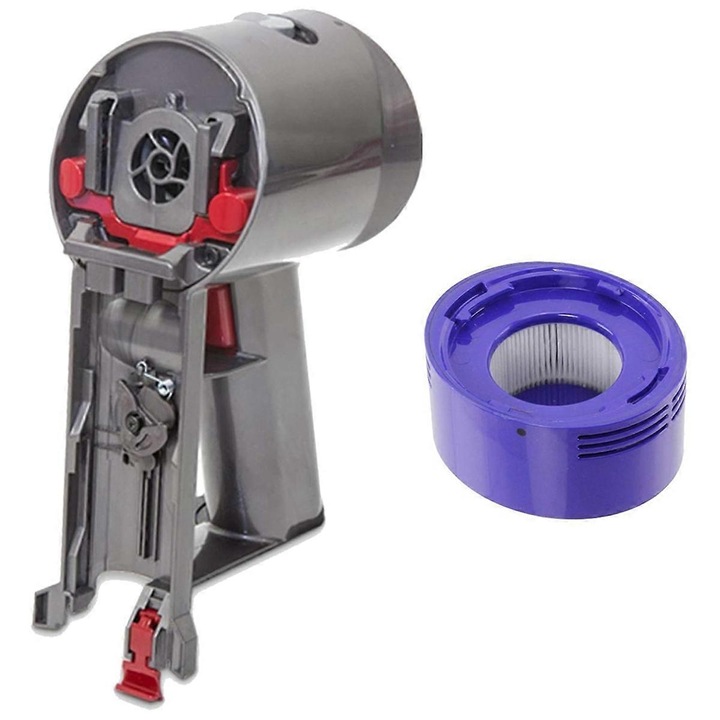 Carcasa principala de schimb pentru aspirator Dyson V8 SV10, cu filtru posterior, plastic, dimensiuni standard