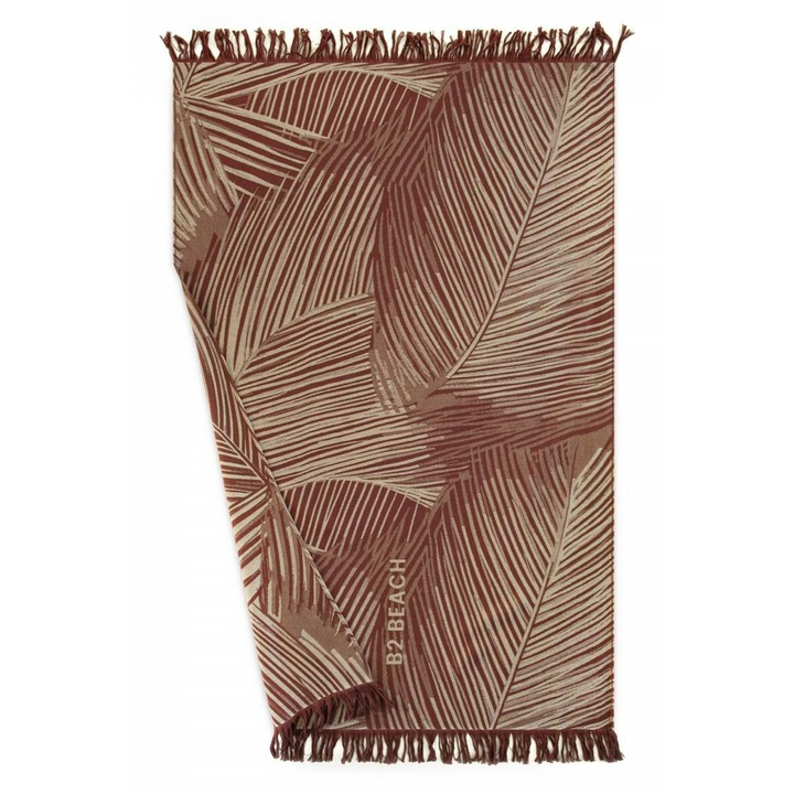 Плажна кърпа Fouta 100x160 см с ресни, Zwoltex, бордо, 220 г/м²