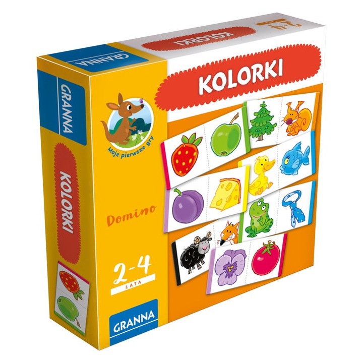 Joc educativ, Granna, Kolorki, set 27 cartonase domino, pentru copii 3+