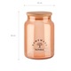 Borcan sticla Madame Coco Florence Colore 890ml, culoare chihlimbar, 10x10x16cm, cu capac