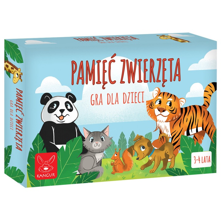 Игра за памет с кенгуру, животни, 24 елемента, за деца 3-4 години