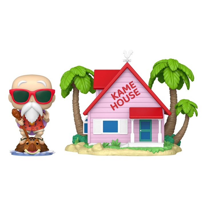 Комплект фигурки Funko POP! Town, Kame House с Master Roshi, 9 см, Dragon Ball
