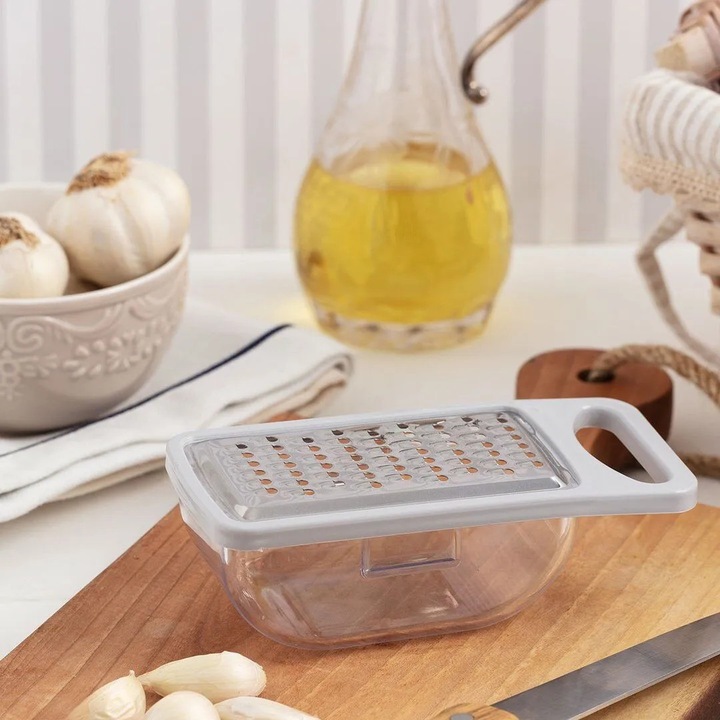 Ренде за чесън и сирене с купа, Madame Coco, пластмасово, универсално