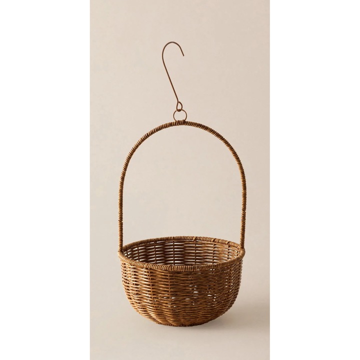 Ghiveci mare pentru flori, Madame Coco, natural, 22.5x13x34.5cm