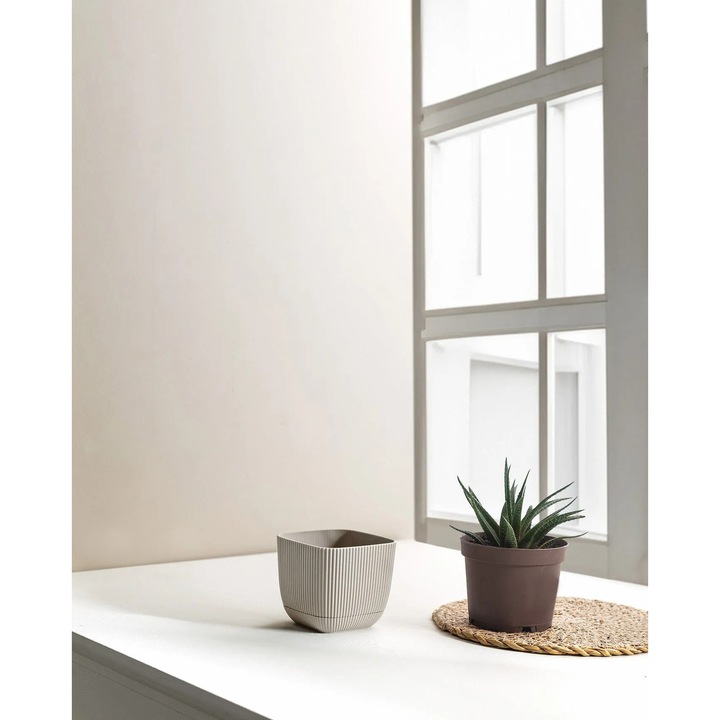 Ghiveci flori Madame Coco Abella 270 ml bej deschis 8.2x8.2x7.1 cm