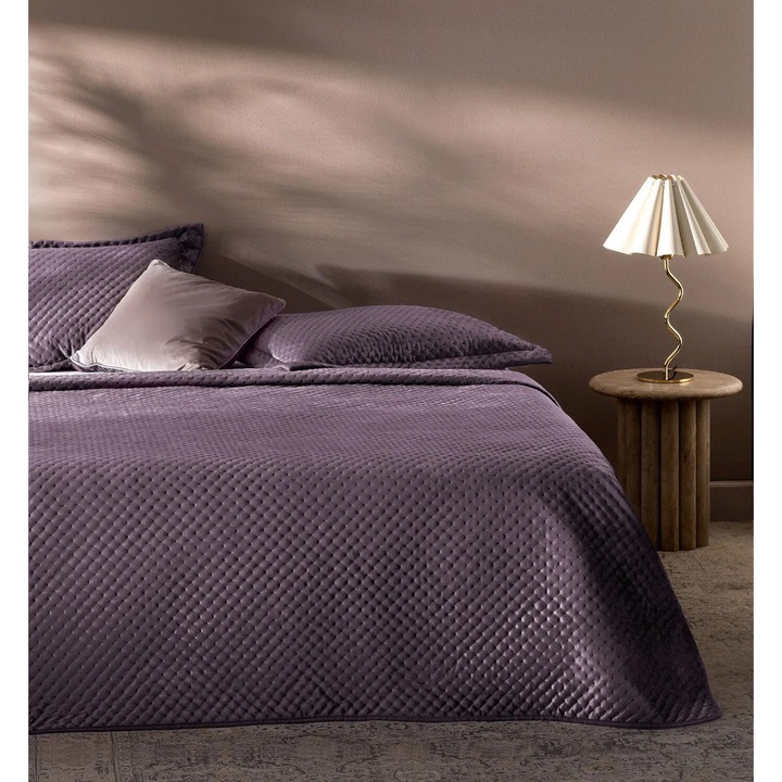 Cuvertura de pat Boulogne pentru o persoana din catifea