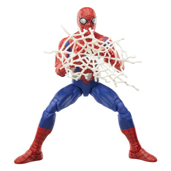 Figurina colectionabila Marvel Legends Spider-Man '77, 15 cm, retro, rosu-albastru