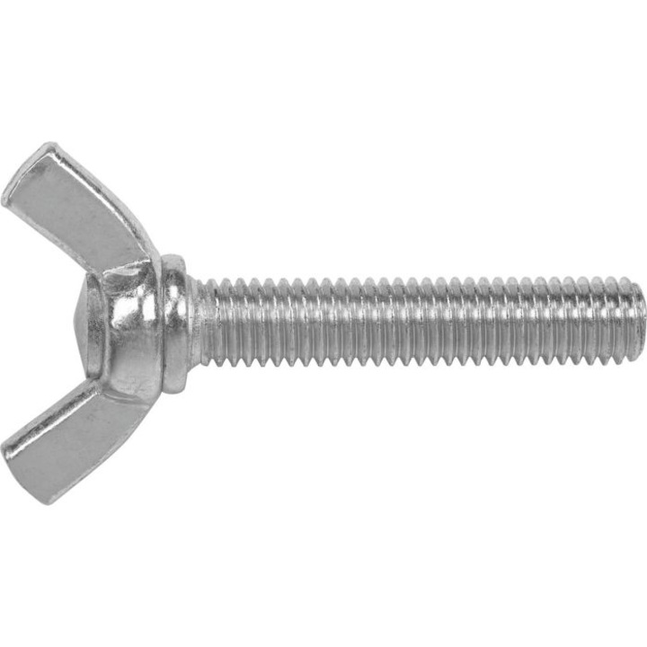 Suruburi metrice cu cap fluture Connex M10x40 mm DIN316 otel zincat, 20 bucati