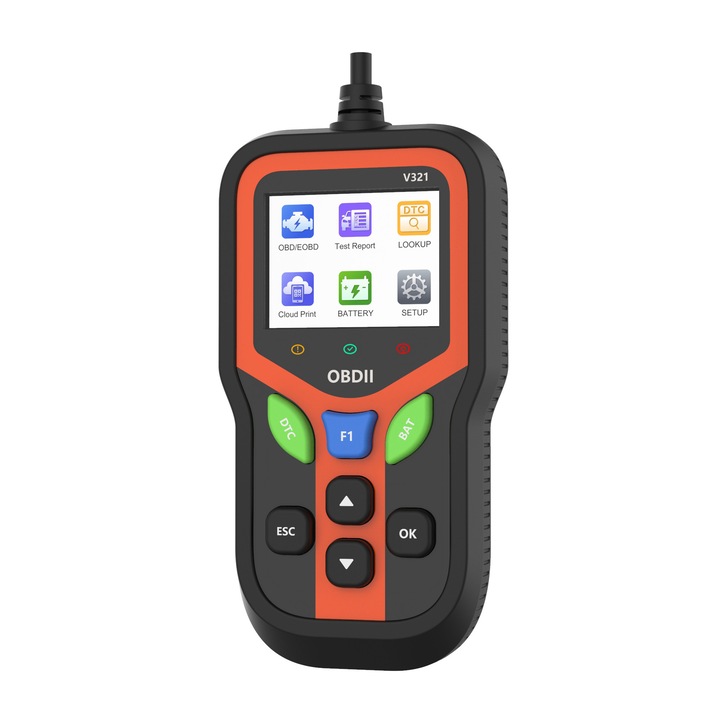 DOC&ET² OBD2 Szkenner és Akkumulátor Teszter: 2 az 1-ben Kódolvasó Motor Diagnosztikához, Check Engine Lámpa Visszaállításhoz, Valós Idejű Grafikus Kijelző, Pillanatkép Adatok & EVAP Teszt (Plug-and-Play)