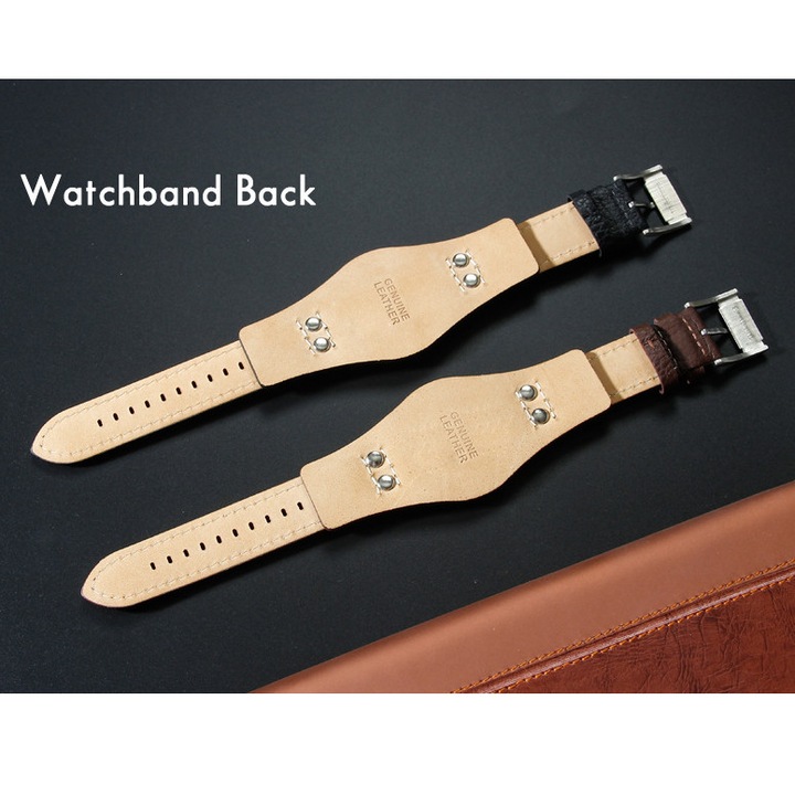 Каишка за часовник CloudCradle, Естествена кожа, Съвместима с часовници Fossil CH2891 CH2564 CH2565 CH2573 CH2574 и други модели с 22 мм накрайници за часовник, Доставя се с инструмент и 3 пружинни щанги, 22 мм, Кафяв