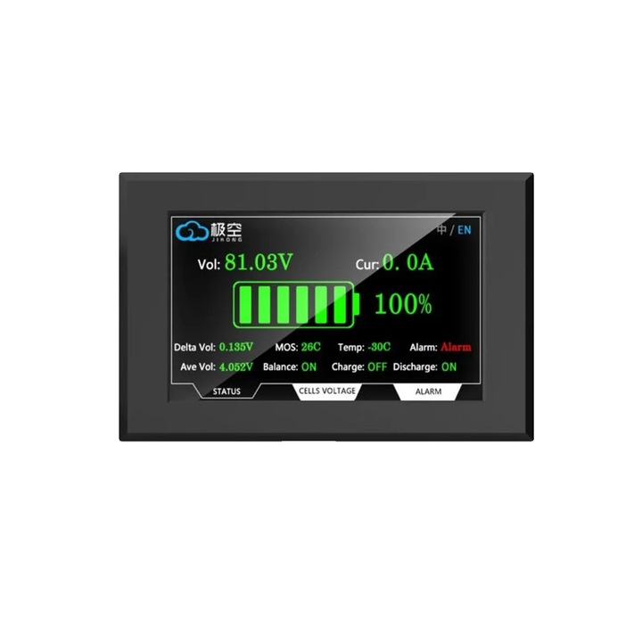 BMS, Active Balance, Comunicare Bluetooth, JK-LCD43, 3S-8S, 200A