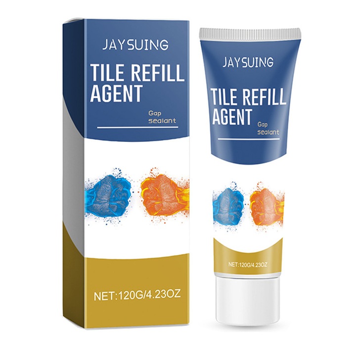 Agent de umplutura rosturi gresie, AjieQaQ, aplicare usoara, protectie durabila, impermeabil, antifungic, rezistent la murdarie, pentru bucatarie, baie, balcon, uscare rapida, 120ml