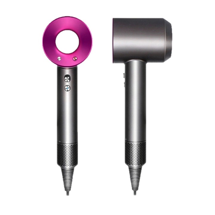 Сешоар, електрически, за грижа за косата, с отрицателни йони, безшумен 1200W сив