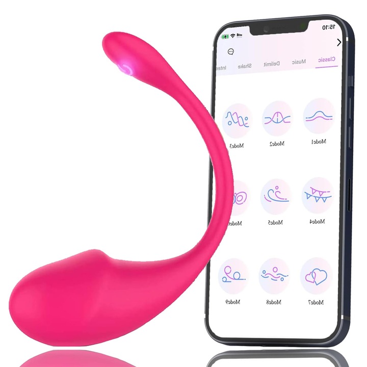 Junishu® Vibrátor hölgyeknek, szexuális játékok és 10 rezgésmód, mobilalkalmazással vezérelhető szexuális termékek, ugráló vibrátor, hordható eszközök, hüvelyi stimuláció, párok és nők önkielégítésére alkalmas, rózsaszín