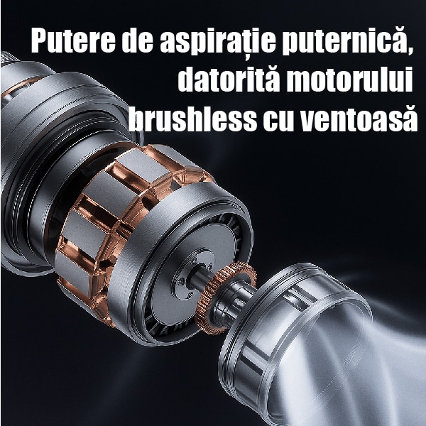 Aspirator de mana,3 in 1 Portabil Aspirare/Suflare/Sigilare, tehnologie fara perii,16000pa,80000RPM,3 viteze,10 accesorii, baterie 3x2000Mah, Autonomie 20 min, Curatare Uscata a Prafului si Murdariei, uz rezidential/auto/office, Silver