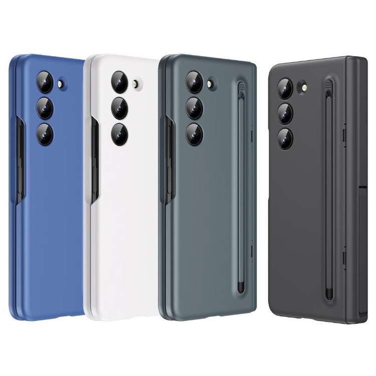 Husa cu Suport si Pix Stylus pentru Samsung Galaxy Z Fold8 Ultra, Protectie Ecran din Sticla, Negru