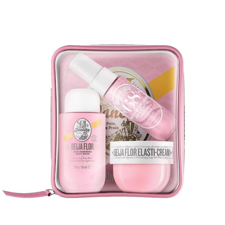 Sol de Janeiro utazókészlet, 90 ml tusfürdő + 68 db 30 ml testpermet + 50 ml testápoló