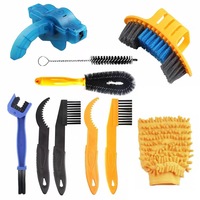 Kit de curatare a bicicletei 10 buc, Axroad Mall, Instrument de perie de curatare de precizie pentru biciclete, Usor de utilizat, Curatare roti, lant, pinioane, Potrivit pentru munte, drum, oras, ABS/Nylon, Multicolor