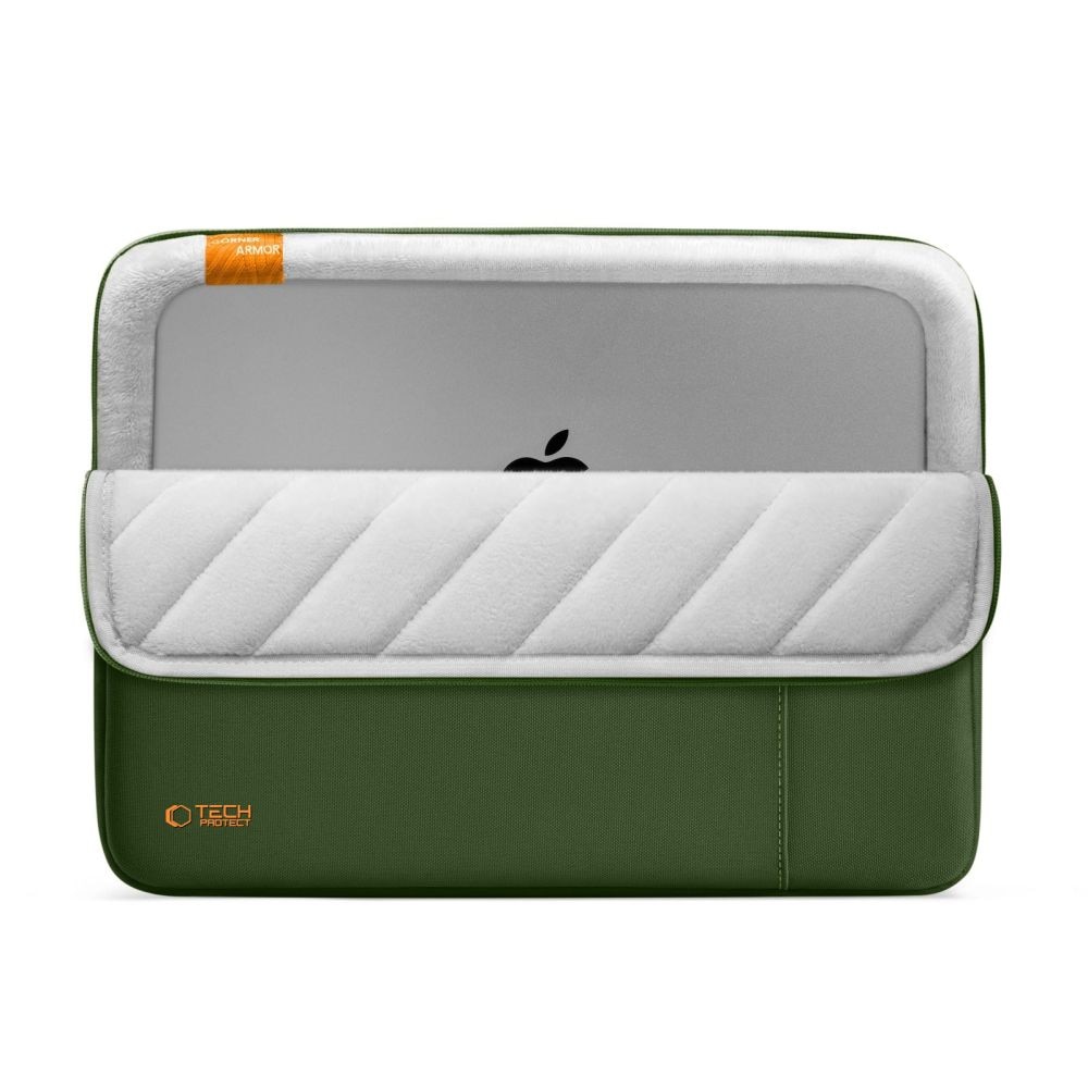 Husa TECH-PROTECT Defender compatibila cu laptop 13/14 inch, Green