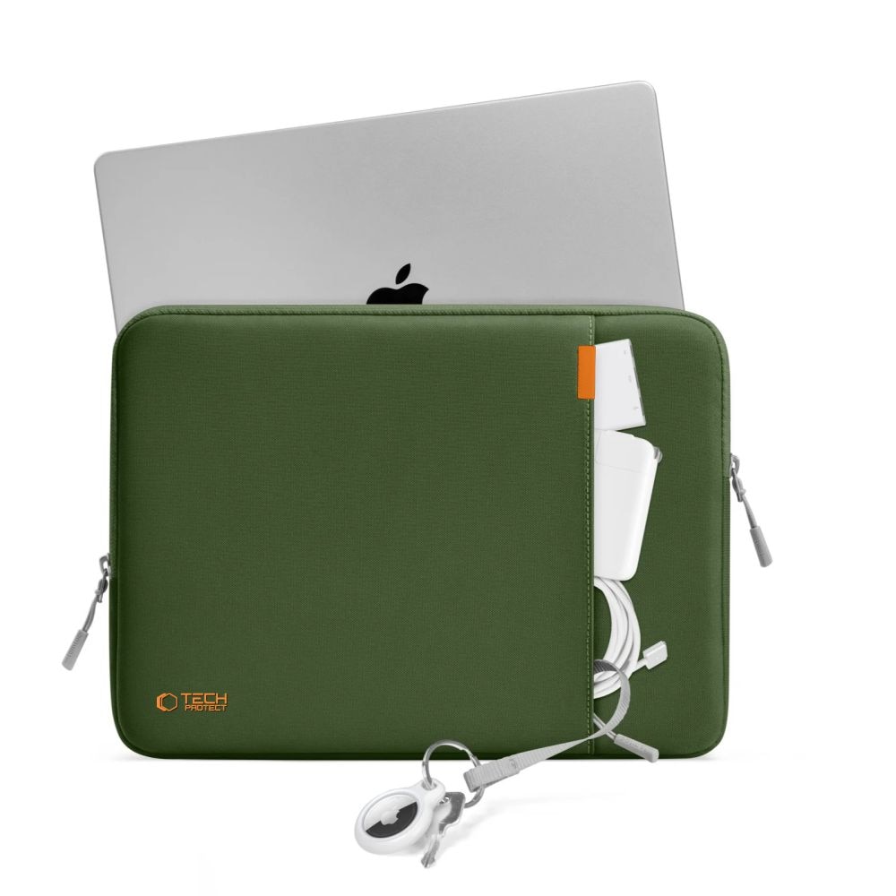 Husa TECH-PROTECT Defender compatibila cu laptop 13/14 inch, Green
