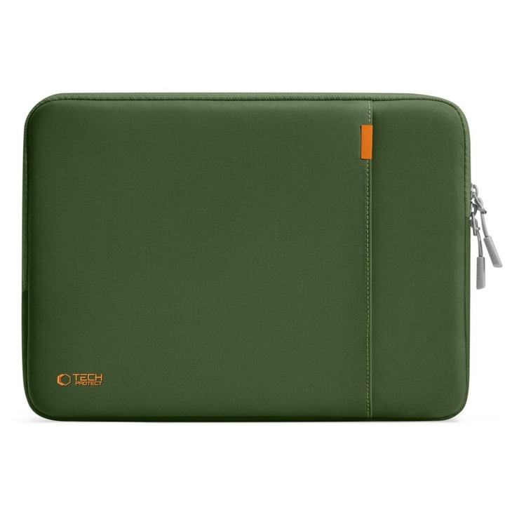 Husa TECH-PROTECT Defender compatibila cu laptop 13/14 inch, Green