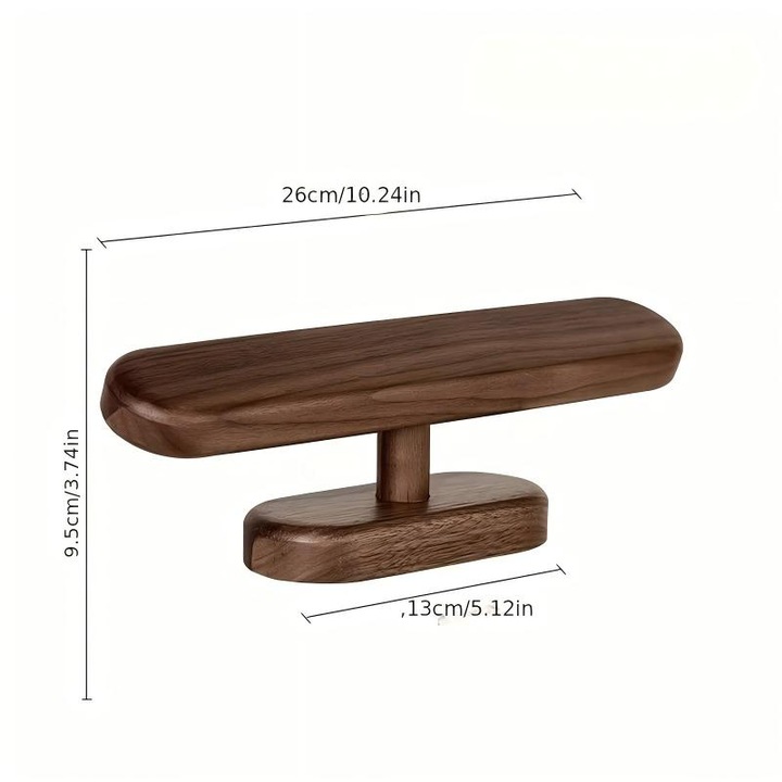 Поставка за часовник, минималистична, дърво, кафява, 26x13x9.5 см