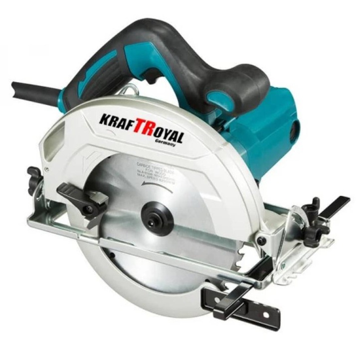 Kraft Royal kézi körfűrész, zöld, 220VA C, 185mm, 1200W, készlet