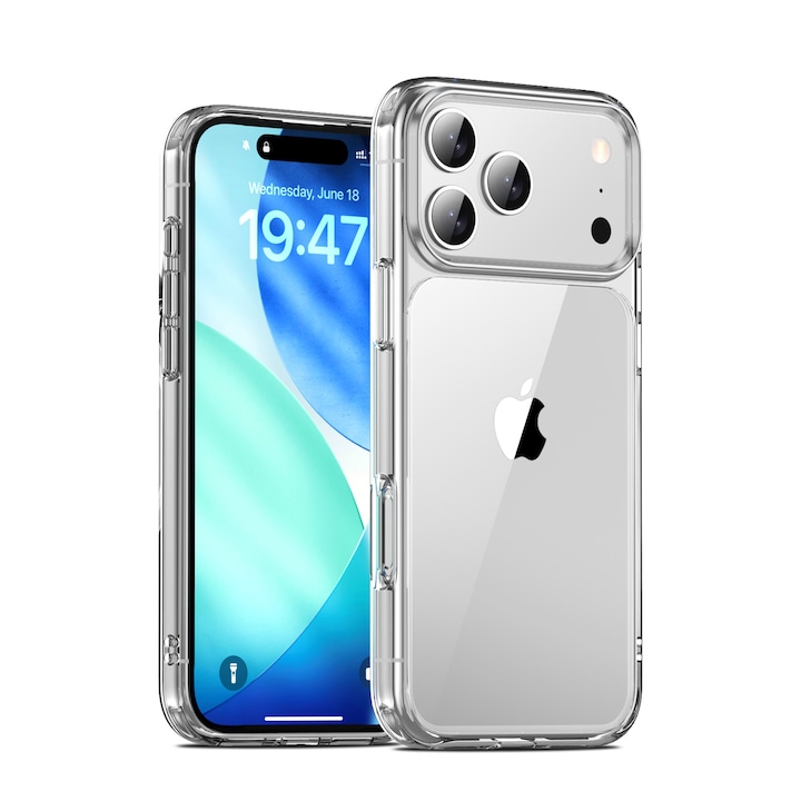 Защитен калъф за iPhone 17 Pro, 6.27 инча, водоустойчив, устойчив на надраскване, устойчив на изпускане, четиристранна защита от удар, съвместим с MagSafe, прозрачен
