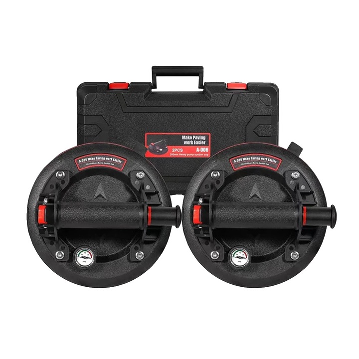 Set 2 Suporturi cu Ventuza pentru Sticla, Design Ergonomic, Dimensiuni Standard