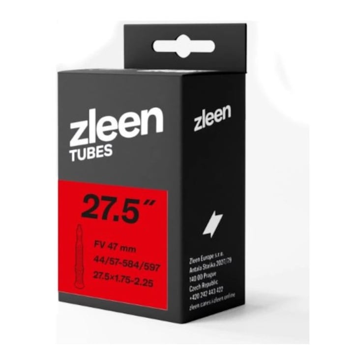 Camera roata bicicleta Zleen 27.5 x 1.75-2.25, valva presta 48 mm