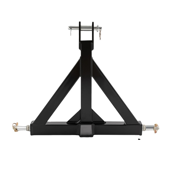 Carlig de remorcare in 3 puncte, constructie din fier durabil, compatibilitate versatila, negru, 48.26x53.34x69.85cm