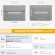 Калъф за лаптоп 15-16 инча, 4 в 1 със сгъваема стойка, съвместим с MacBook Air, MacBook Pro, Екологична кожа, Универсален размер, 28 x 39 см, Титаниево сиво