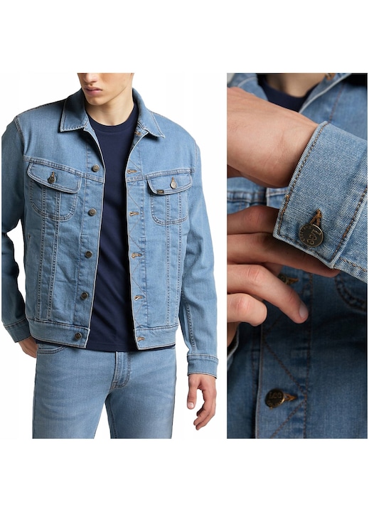 Farmerdzseki, Lee, Rider dzseki, 2XL INTL, Kék, Normál szabás, Gombos záródás, Zsebek száma 4, Anyagösszetétel 88% pamut, 10% poliészter, 2% elasztán
