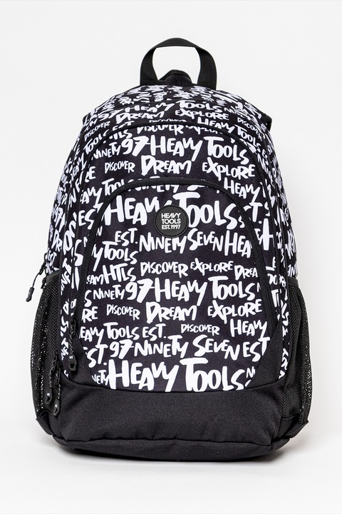 HEAVY TOOLS, Rucsac unisex cu doua compartimente Ettie 25, Alb, Negru