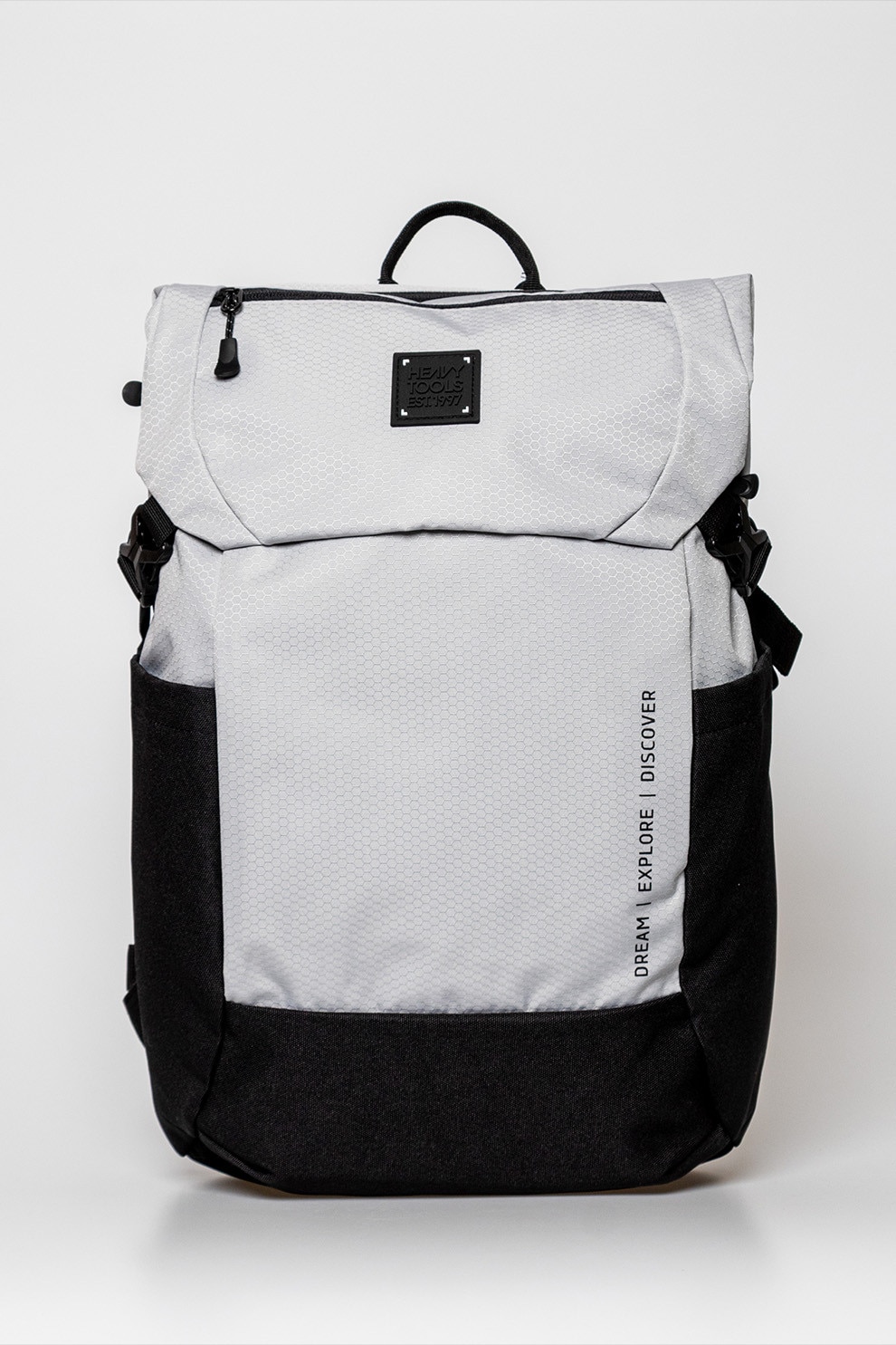 HEAVY TOOLS, Rucsac unisex Egan, Negru, Gri deschis
