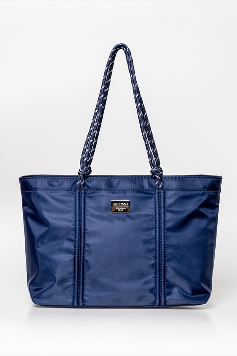 HEAVY TOOLS, Geanta tote cu detalii logo Eterra, Indigo