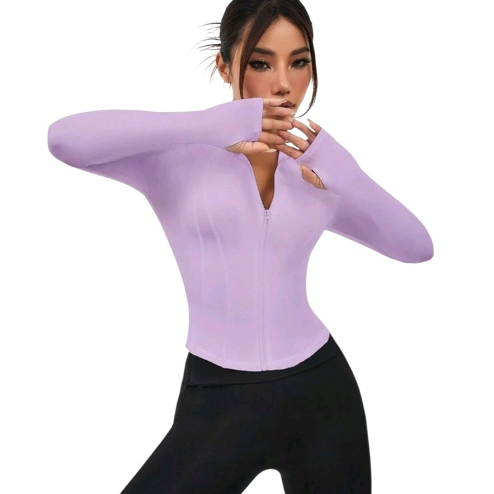 Jacheta sport pentru femei, elastica, lila, marimea S