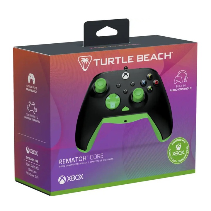 Vezérlő, Turtle Beach, Fekete/Zöld, PC, Xbox One és Xbox Series X