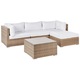 Set coltar pentru gradina cu 4 locuri Sano Stanga Modular Ratan sintetic Natural