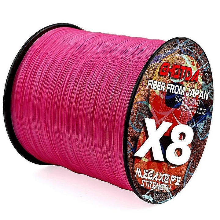 Fir de pescuit 300m, 8 fire impletite, rezistent la abraziune, multicolor, 0.14x0.50mm