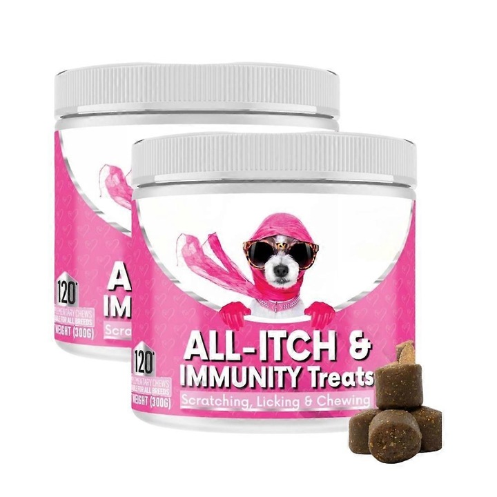 Suplimente nutritive pentru animale, Nutri-paw, tablete mestecabile, sanatate digestiva, piele si par sanatoase, set 2 buc