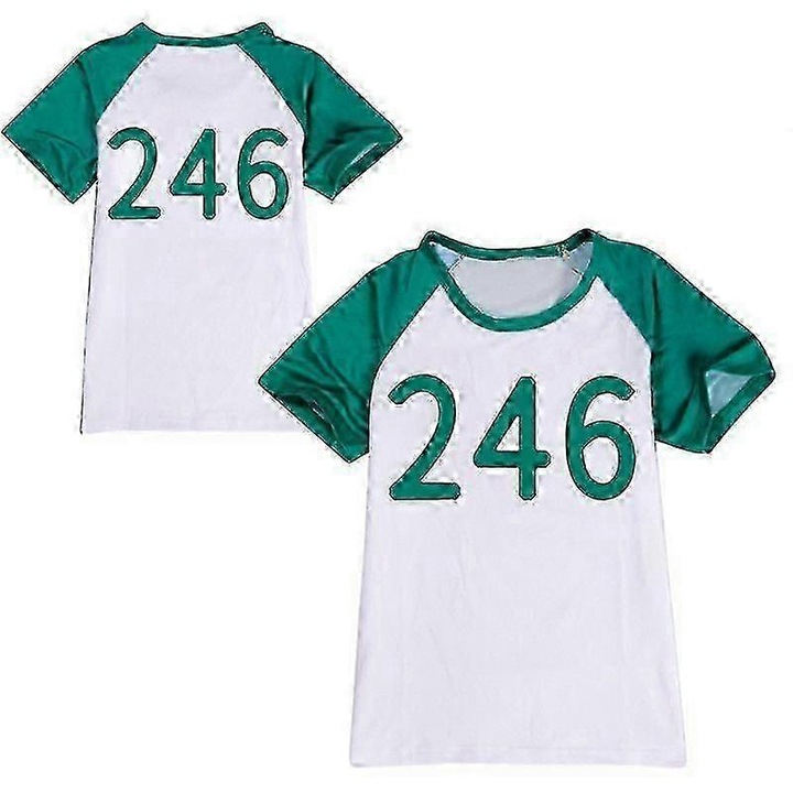 Комплект костюм Squid Game, 3 части, яке, риза с къс ръкав, панталони, многоцветен, 160см